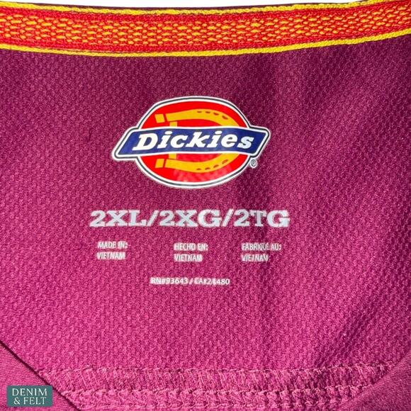 Dickies Dynamix Wine Scrub Set 2XL Top XL Petite Jogger Pants Stretch Nurse - Picture 7 of 15